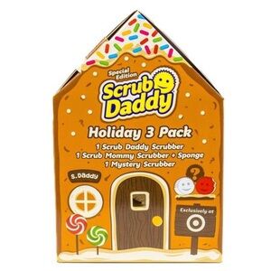 Scrub Daddy holiday gingerbread house 3 ct edition with surprise scrubber new